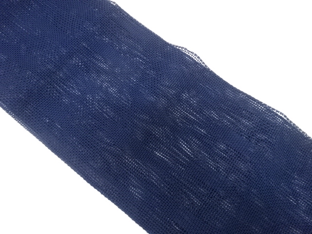 羅　よろけ縞模様織り出し　名古屋帯